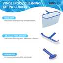 VINGLI 3-in-1 Pool Cleaning Kit for Above Ground&Inground Swimming Pools