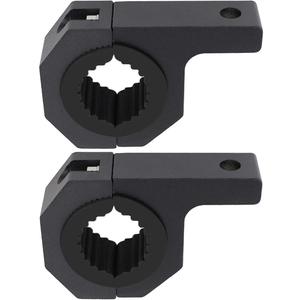 Universal Bull Bar Clamp Mounting Kit-2PCS Heavy Duty LED Light Bar Brackets for 1.38"/1.5"/1.6"/1.97" Tubes, Fits Roof Roll Cage, Bumper, Off-Road Driving Lights