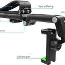 Ivieicip Rotatable and Retractable Car Phone Holder - 1080 Multifunction Sun Visor Universal 360 Rotating Cell Phone Holder Mobile Mount for Vehicle Rear View Mirror