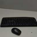 HUO JI Wireless Keyboard and Mouse Combo, 2.4G Full-Size Ergonomic Computer Keyboard with Wrist Rest and 3 Level DPI Adjustable Wireless Mouse for Windows, PC/PS/Desktop/Mac/Laptop, Black