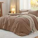 Bedsure King Size Comforter Set, Brown Soft Prewashed Bedding for All Seasons, 3 Pieces GentleSoft Warm Down Alternative Bed Set, 1 Lightweight Comforter (104"x90") and 2 Pillowcases (20"x36")