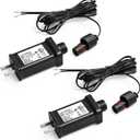 2 PCS Replacement Yard Inflatable Adapter with 9.8ft Extension Cables, 12V 1A Class 2 Power Supply,Low Voltage Transformer US Plug and Electric Cord for Halloween/Thanksgiving/Christmas Inflatables