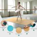 Marley Dance Floor, Portable Dance Floor Mat for Ballet Jazz & Pop, Non-Slip & Shock-Absorbing Exercise Flooring for Home, Dance Schools - PVC Practice Floor for Adults, 6MM 4FT x 6FT