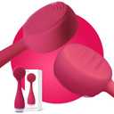 PMD Clean Mini - Smart Facial Cleansing Device with Silicone Brush & Anti-Aging Massager - Waterproof - SonicGlow Vibration Technology - Clear Pores and Blackheads - Lift, Firm, and Tone Skin (Pink)
