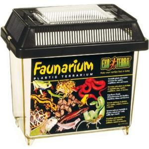 Exo Terra Faunarium, Plastic Reptile Terrarium, Mini, PT2250 (7.09"L x 4.72"W x 5.71"H)