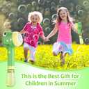 Bubble Machine Wand for Kids Toddlers Age 1 2 3 4 5 6 7 8 Years Old Birthday Party Easter Day Gifts with Music&Light Automatic Cute Baby Outdoor Outside Toy Game for Little Girl Boy Include Solution