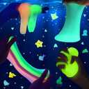 Ocean Glow in The Dark Slime Kit 9 Pack, with Deep Sea Slime Charms, Sensory DIY Rainbow Slime for Kids, Glow Party Favors for Girls & Boys, Halloween
