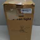 Ceiling Fans with Lights,36" LED Fan Light Hanging with Hook,Hook Type Ceiling Fan,Plug in Ceiling Fan Light,40W,3000-6500k,Remote Control,Portable Fan for Camping Bed,Patios,(Black)