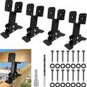 4pcs Adjustable Angle Pergola Brackets Heavy Duty Roof Riser Beam Bracket,Fits 44 and 46 Wood BeamsApplied to Patio Pergola Gazebo