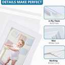 Somime 10 Pack White Photo Board 11x14 Mat for 8.5x11 Photo Mat, White Core Bevel Cut 11x14 Matted Picture Frame Mat Kit Includes 10 Pre Cut Frame Mats & 10 Acid Free Backers & 10 Clear Seal Bags