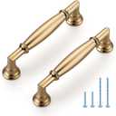 HOME EDIT 10 Pack 3-1/2 Inch Champagne Bronze Cabinet Handles Solid Zinc Alloy Pulls for Kitchen, Dresser, Closet & Bathroom Cabinets Hardware