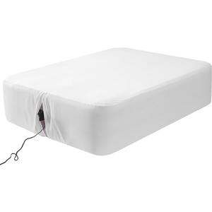 Fitted Sheet for Queen Air Mattress, with 18-24 Inch Extra Deep Pocket, Soft Breathable Bed Sheet Bottom Mattress Cover for Inflatable Air Bed, White