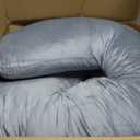 MOON PARK Pregnancy Pillows for Sleeping - Non Compressed Packaging, U Shaped Full Body Maternity Pillow with Removable Cover - Support for Back, Legs, Belly, HIPS - 57 Inch - Grey