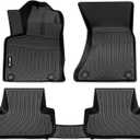 AIPOIL Floor Mats for Audi Q5 2009-2017 Fits 1st & 2nd Row TPE All Weather Anti-Slip Floor Liners Full Set Custom Car Mats Accessories, Black