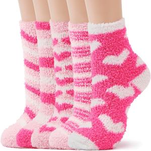 Zando Women's Fuzzy Socks for Women Slipper Socks-Cozy Fluffy Non-Slip Warm,for Halloween, Home, Hospital, Yoga, One Size