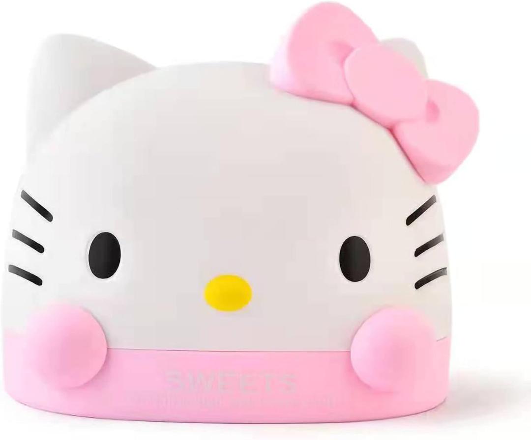 N/C Kawaii Pink Hello Kitty Tissue Box for Living Room Bedroom Bathroom car Office,Tissue Dispenser Box, Table Decoration, 6.8 x 6.7 x 6.6"