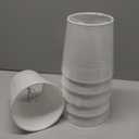 Fuloon Small Lamp Shades Clip on Bulb, Modern European Style Mini Lamp Shades for Chandelier, French Country White Chandelier Lampshades, 3.5x5.1x5.5 in, 6 Pack (Linen White)