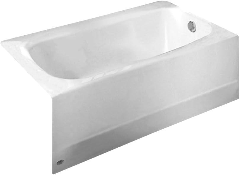 American Standard 2461002.020 Cambridge Americast 60 x 32-Inch Integral Apron Bathtub With Right-Hand Outlet, White