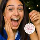 4 x Cheerleader Ornament - Cheerleader Gifts for Girls - Cheerleading Gifts for Teen Girls, Captain Team, Women, Friend, Daughter - Cheer Season 2025 Ceramic Christmas Ornament