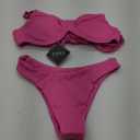 Zaful Underwire Ribbed Cheeky Bikini Swimsuit Size M