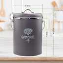 Kitchen Countertop Compost Bin, Odor Resistant Indoor Compost Bin with Lid and Charcoal Filter, Rust Resistant Coated Compost Bucket, Compost Container, Medium, Gray