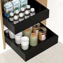 1Pack Pull Out Cabinet Organizer - Upgrade 2 Slide Rails Slide Out Drawers - for Kitchen Pantry Bathroom Closet - Pantry Storage Shelves with Nano Adhesive Strip for Kitchen (9.8"W X 16.5"D X 2.7"H)
