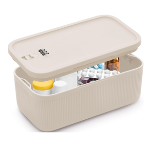Lockable Storage Box, Small Lock Box with Combination Code for Phone/Medicine Safe/Food Home/Refrigerator/Office/Personal Items/Travel/Gift,9.25 x 5.04 x 3.62 