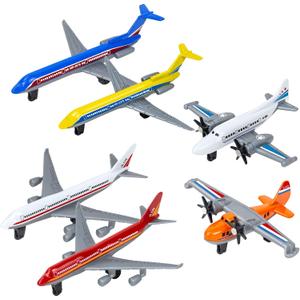 QUANA Airplane Toys, Metal Plane Pull Back Toys for Kids 3-6 Years, Die Cast Aircraft Models, Play Vehicles