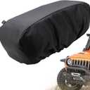 Winch Cover, Heavy Duty Waterproof Winch Protection Covering 12k Winch Accessories, Indoor Outdoor Weather Resistant Large Covers for Electric Winches 12000 -17500 Lbs - Black