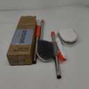 SetSail Floor Scrub Brush, 3-In-1 Tile Tub Floor Scrubber with 52-inch Adjustable Long Handle Shower Cleaner and 3 Detachable Replacement Brush Heads for Cleaning Bathroom Kitchen Walls Tub Tile (Orange)