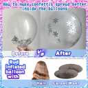 Winter Wonderland Balloon Arch Kit Blue Purple White Balloons Arch Garland Snow Confetti Snowflake Balloons for Princess Birthday Party Winter Onederland Baby Shower Decorations