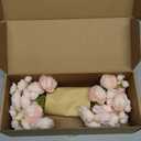 Ling's Moment Ranunculus Artificial Flower, Faux Silk Mini Ranunculus Flowers for DIY Bouquet, Bulk Fake Wedding Filler Flowers for Centerpieces Arrangements Bridal Shower Decorations, Blush Pink
