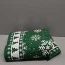 Christmas Area Rug 8x10 Chrtistmas Tree and Snowflakes Machine Washable Rug Holiday Decorative Bordered Floor Cover Non Slip Stain Resistant Carpet Rug for Living Room Bedroom, Green