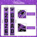 2026 Graduation Decorations,Congrats Grad Banner Backdrop for Class of 2026 Decorations- Purple Graduation Party Decorations