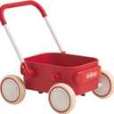 PULA Baby Push Walker with Wheels Toddler Wagon for First Learner Baby Toys 6-12 Months, 1 Year Old Birthday Gifts, Indoors and Outdoors (Red)