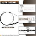 12FT 14FT 15FT 18FT 19FT Mechanical Rack & Pinion Steering Cable SSC134XX, Back Mount Rack Single Cable Compatible with Seastar SH5210P, SH5230P, SB39526P, SB39544P, SS14115 SS15115