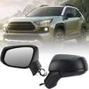 Left Driver Side Mirror Compatible with Toyota RAV4 2019 2020 2021 2022 2023 2024 Power Manual Folding Non-Heated Door Rear View Mirrors 3 Pins