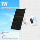 Solar Panel for Ring Camera, Compatible with Ring Stick Up Cam (2nd/3rd Gen) & Pro, Spotlight Cam Plus/Pro (Battery), 7W Solar Charger with USB-C to 3.5mm Adapter, 8.8ft Cable & 360 Mount