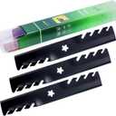 46 Inch Toothed Mower Blades, Replaces 157033, 159705, 176084, 532176084, Compatible with Hus qvarna YTH 1746, YTH 2046 46 Inch Deck (3PCS)