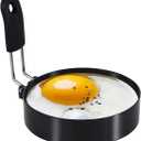 3.5'' Egg Rings with Silicone Handle, Stainless Steel Egg Cooking RingsNonstickFor Frying Eggs and English Muffins Pancake, Egg Mold Shaper For Breakfast