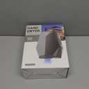 1600W Powerful Hand Dryer, Wall-Mounted Quiet Bathroom Dryer with No-Drill Installation, Compact Automatic Sensor Dryer for Home, Kitchen, Hotel (Black)