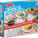Melissa & Doug 22-Piece Play Kitchen Accessories Set with Play Food & Wooden Toys, Pot, Pans, Utensils & More, Preschool Learning Toys for Girls & Boys 3+