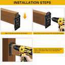 30Pcs Aluminum Deck Railing Brackets Connector for 2x4 Railing Wood Post with 180pcs Galvanized Wood Screws