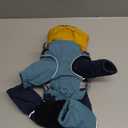 Dog Snowsuit with Built-in Harness, 4-Leg Full Body Winter Coat, Fleece Lined Puffer Jumpsuit with Back Zipper & Reflective Trim for Small Medium Large Dogs (Blue, Small)