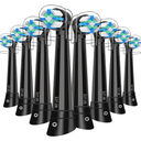 IO Replacement Head Compatible with Oral B IO 2/3/4/5/6/7/8/9/10/Deep Clean Electric Toothbrush, Brush Heads Compatible with Oral B IO for Effective Cleaning (Black)