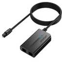 AUTOUTLET 1 in 2 Out Fiber Optic Splitter, Digital Optical Audio Splitter Supports PCM2.0, DTS, Dolby-AC3, Compatible with HDTV, PS4, Xbox & Home Theater Systems