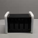 Mind Reader Utensil Dispenser, Silverware Organizer, Plastic Fork and Spoon Dispenser, Kitchen, 11"L x 5.75"W x 6"H, Black