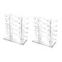 Lamoutor 2Pcs Sunglasses Rack Holder Glasses Display Stand Transparent