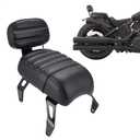 Motorcycle seat, Passenger Seat Backrest, Compatible with Indian Scout Bobber 2018-2023 Replace OEM Number: 2882853-VBA (Black)