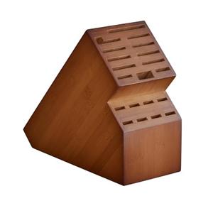 Kitsanery Knife Block Countertop Butcher's Knife Rack and Organizer 20 Slot Knife Holder Large Bamboo Knife Rack (Knife Not Included), Universal Knife Rack Strap